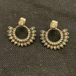 Luv Aj Silver Fan Earring